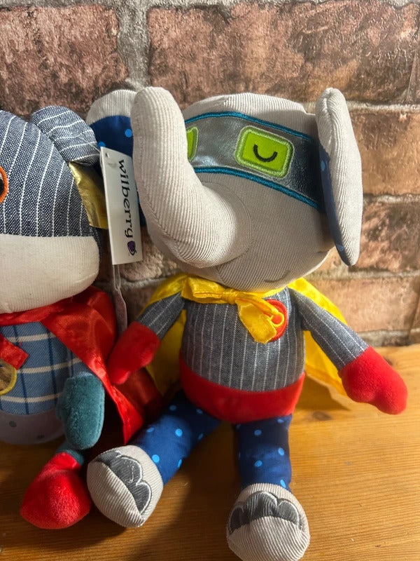 Pair of Wilberry Super Hero Teddy Plushies