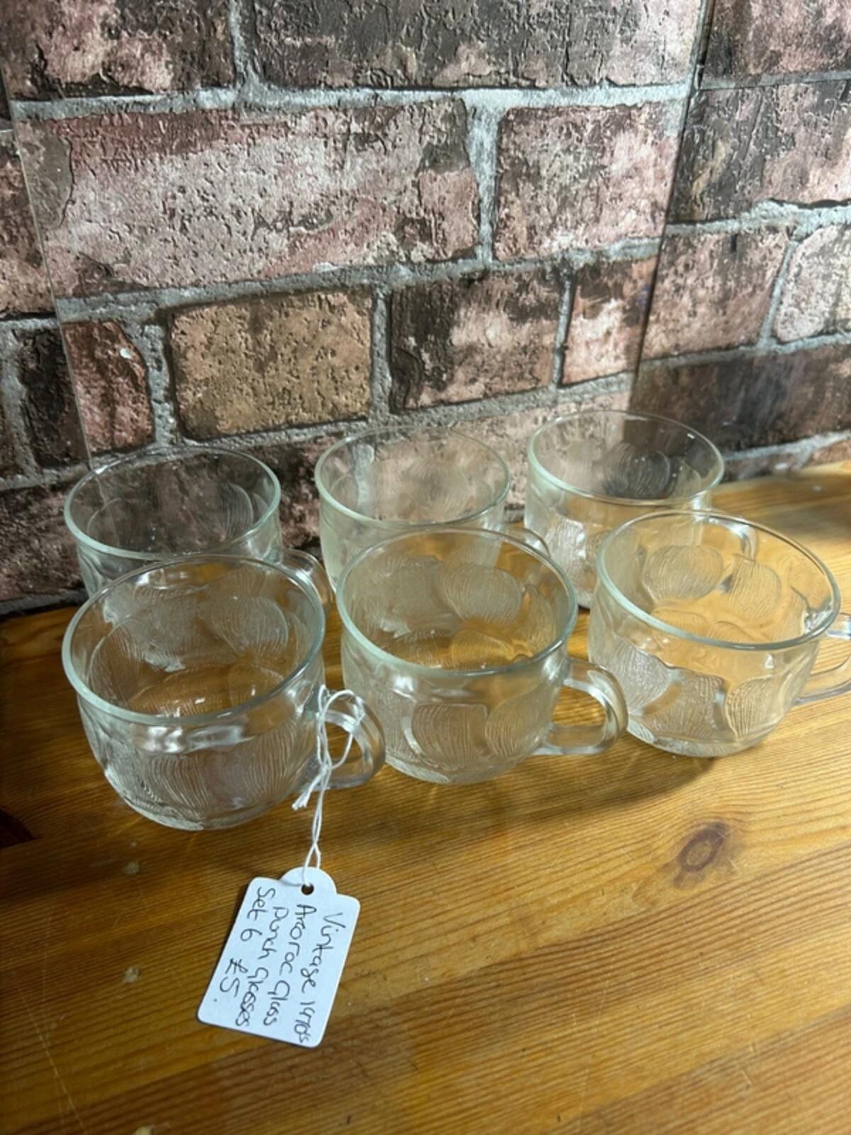 Arcoroc Vintage Punch Glasses x 6