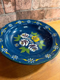 Vintage Enamel Folk Art Bowl