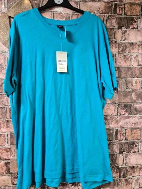 Cotton Traders Teal Cotton Top - Size 2XL