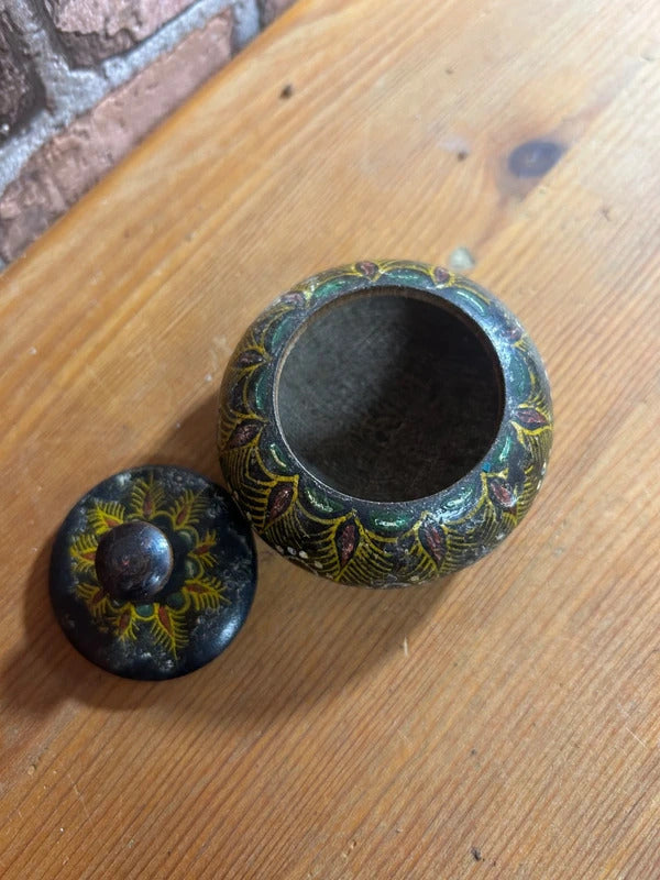 Wooden Hand Painted Trinket Box