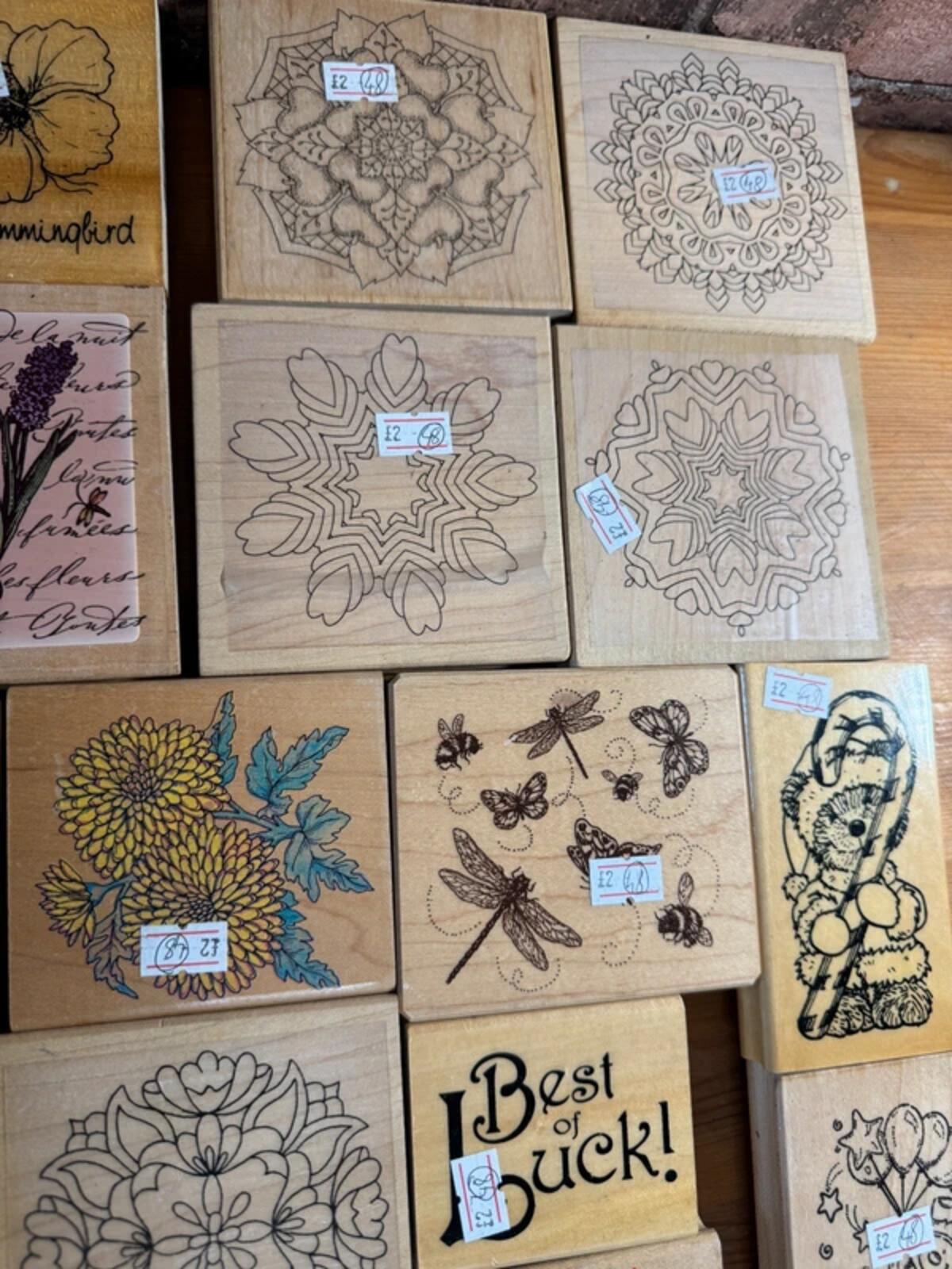 Large Bundle of Vintage Craft Stamps