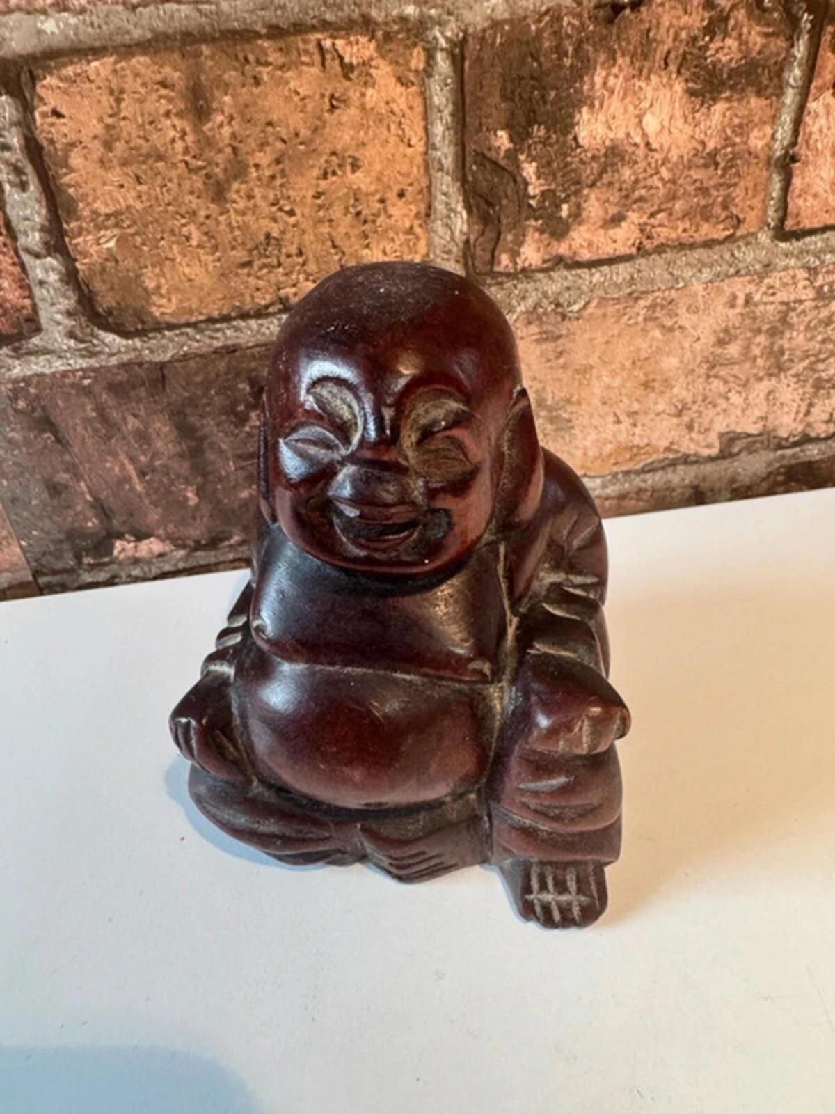 Wooden Buddha Figurine