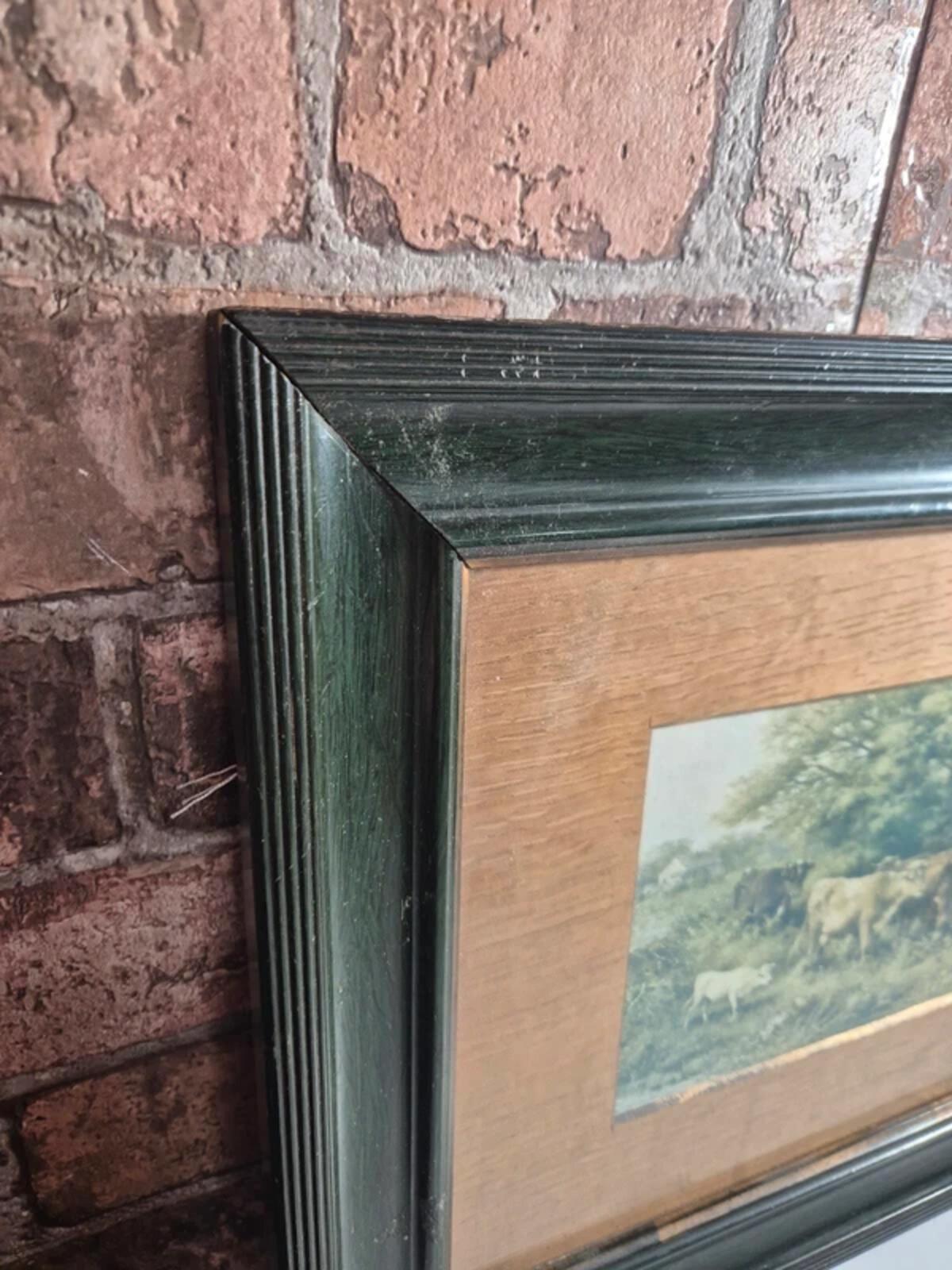 Vintage Cow framed print