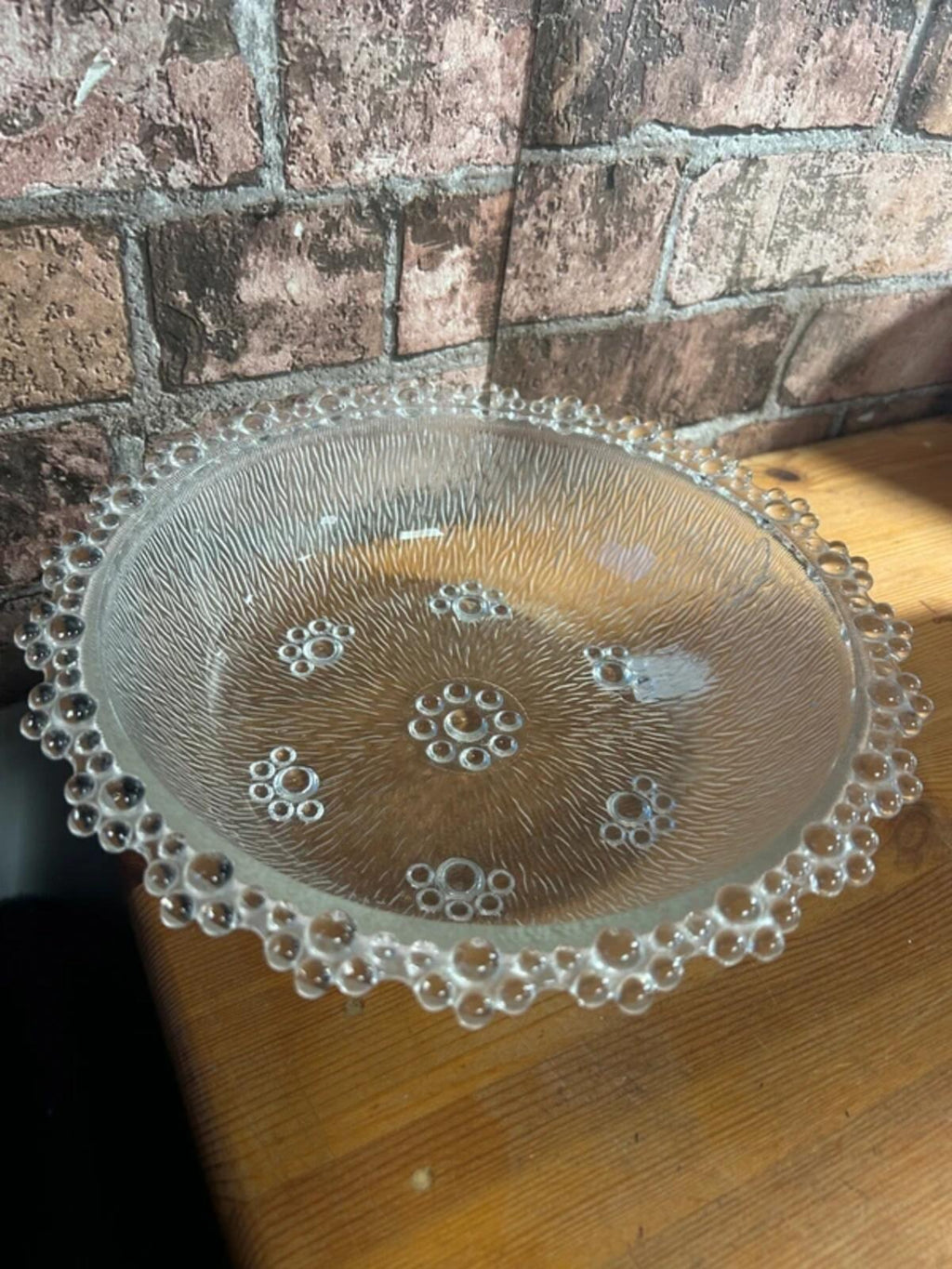 Vintage Masserini Barocco Art Glass Bubble Bowl