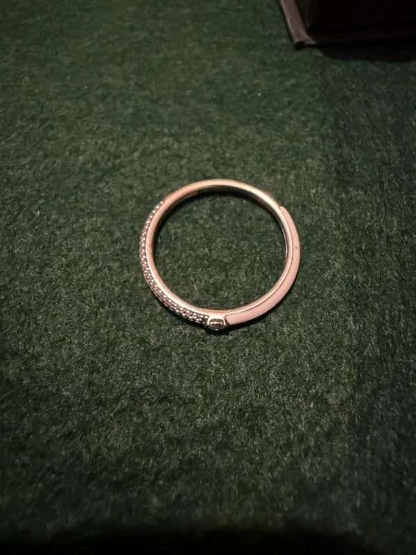 Pandora Silver 925 Pave and White Ring - Size T