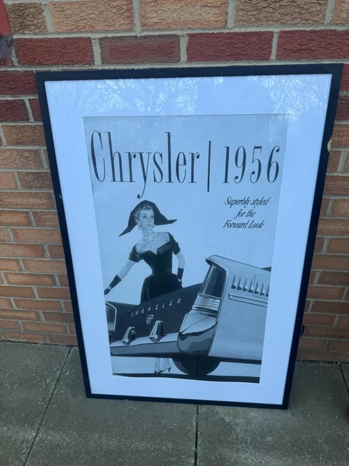 Framed Chrysler Advertising Print