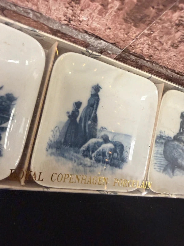 Vintage Royal Copenhagen Porcelain Trinket Dishes x 3
