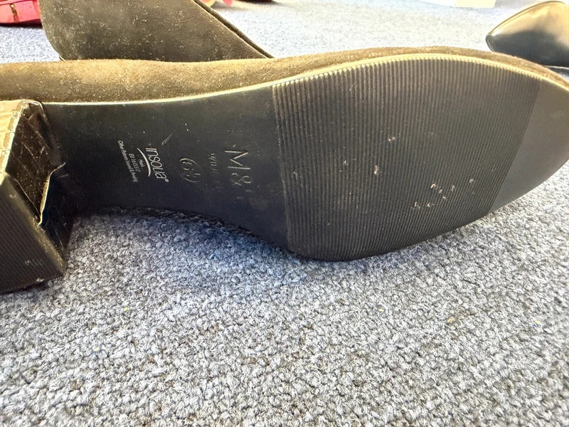 M&S Wide Fit Black Heels - Size 6.5 UK