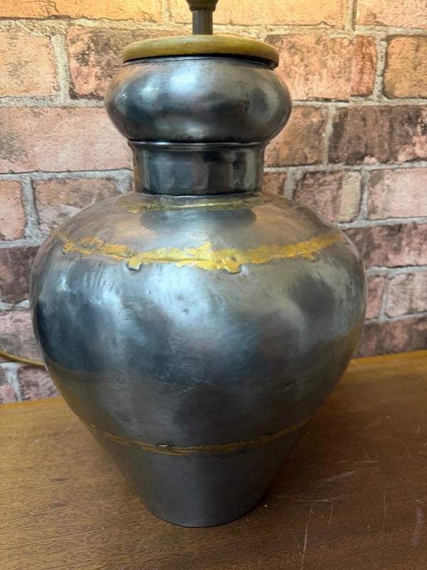 Antique Indian Metal with Brass Soldering Lamp