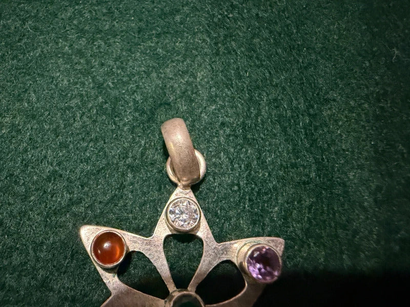 Sterling Silver Shakra Gemstone Pendant