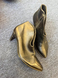 Ecco Black Heeled Boots - Size 2 UK