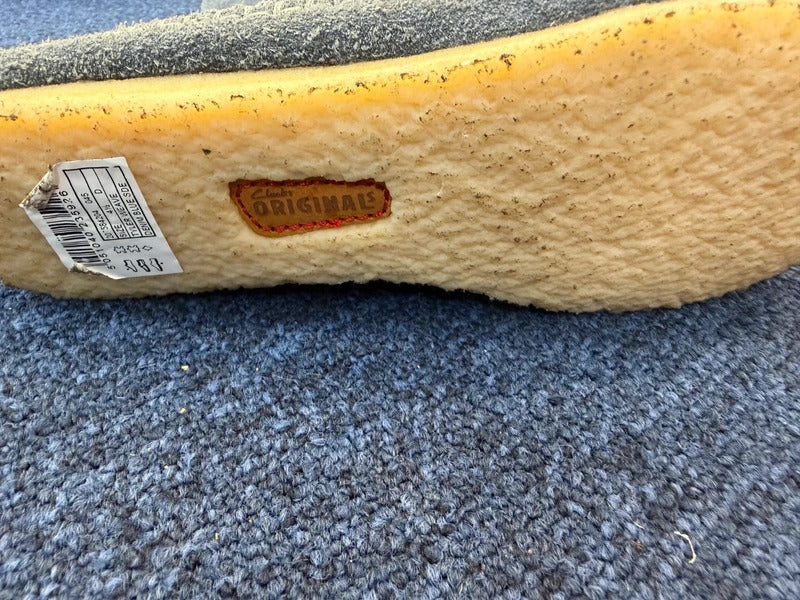 Clarks Originals Denim Blue Suede Shoes - Size 4.5D