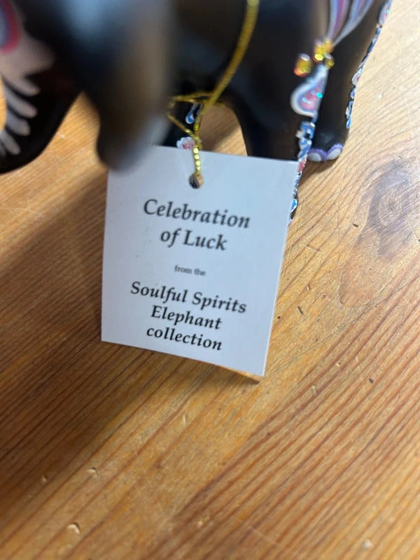 Hamilton Circle Celebration of Luck Sugar Skull Elephant Ornament