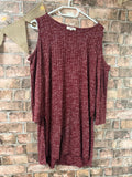 Papaya burgundy knit top - size 14