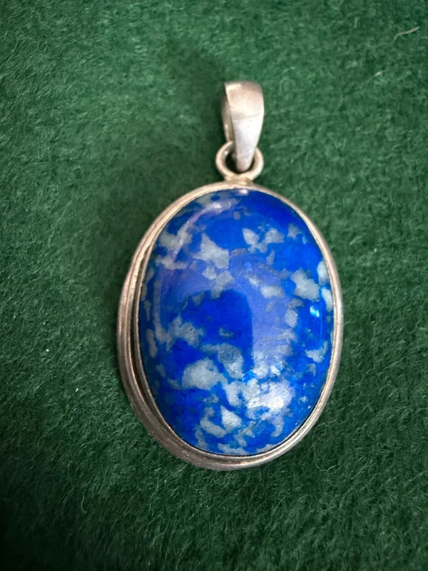 Lapis Lazuili and Sterling Silver Pendant