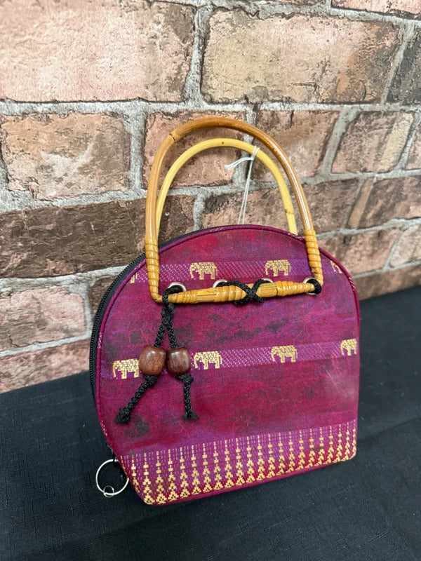 Elephant Bag with Bamboo Handles