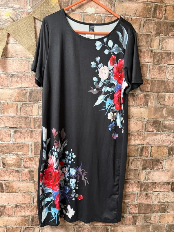 Emery Rose Patterned Dress - Size 12