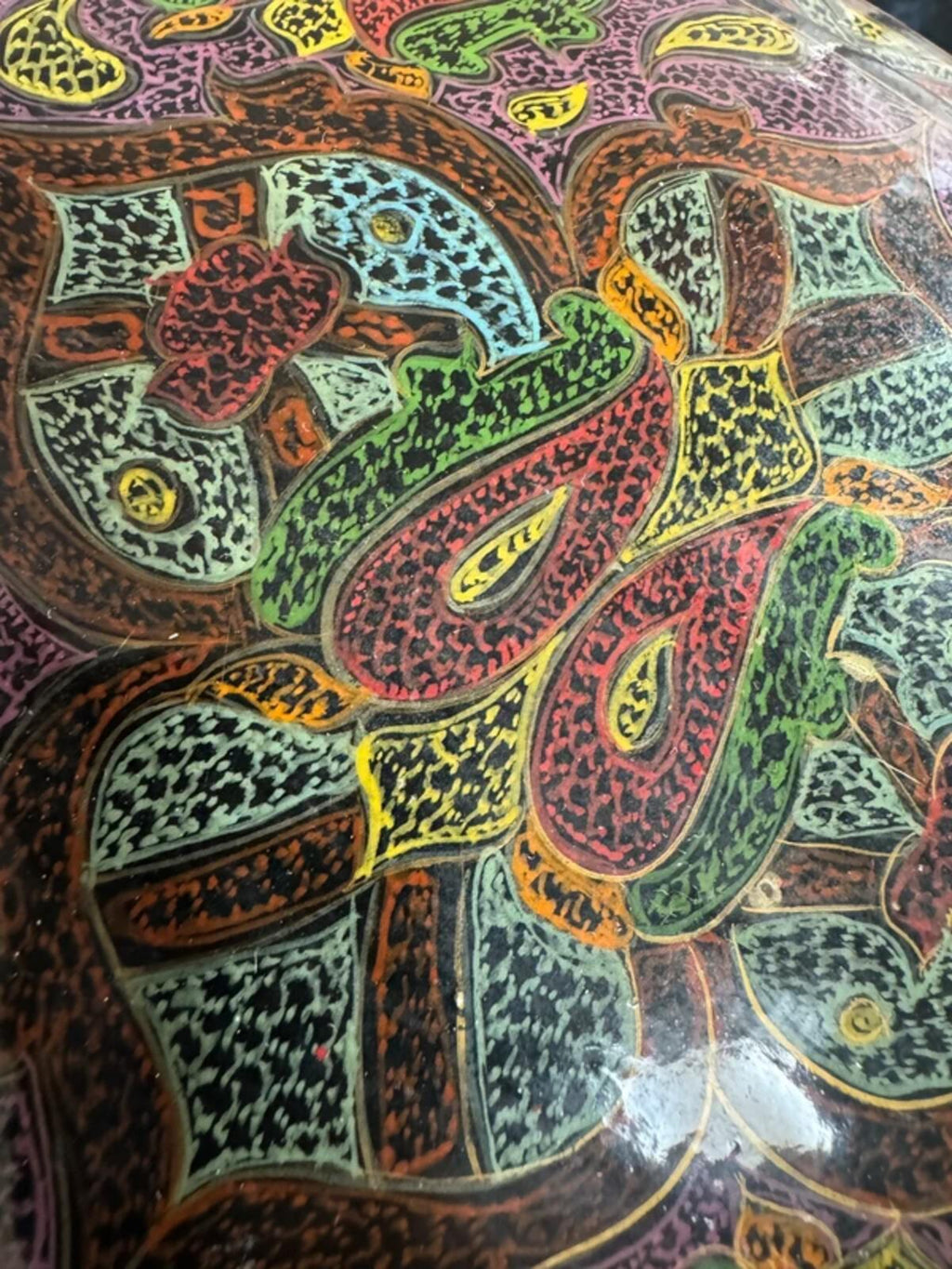 Vintage Patterned Wooden Box