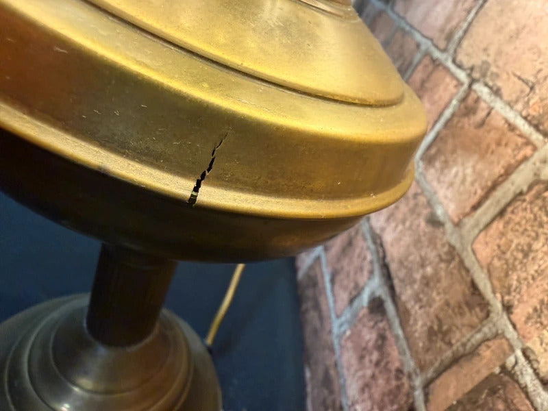 Brass Vintage Oil Lamp with Plug