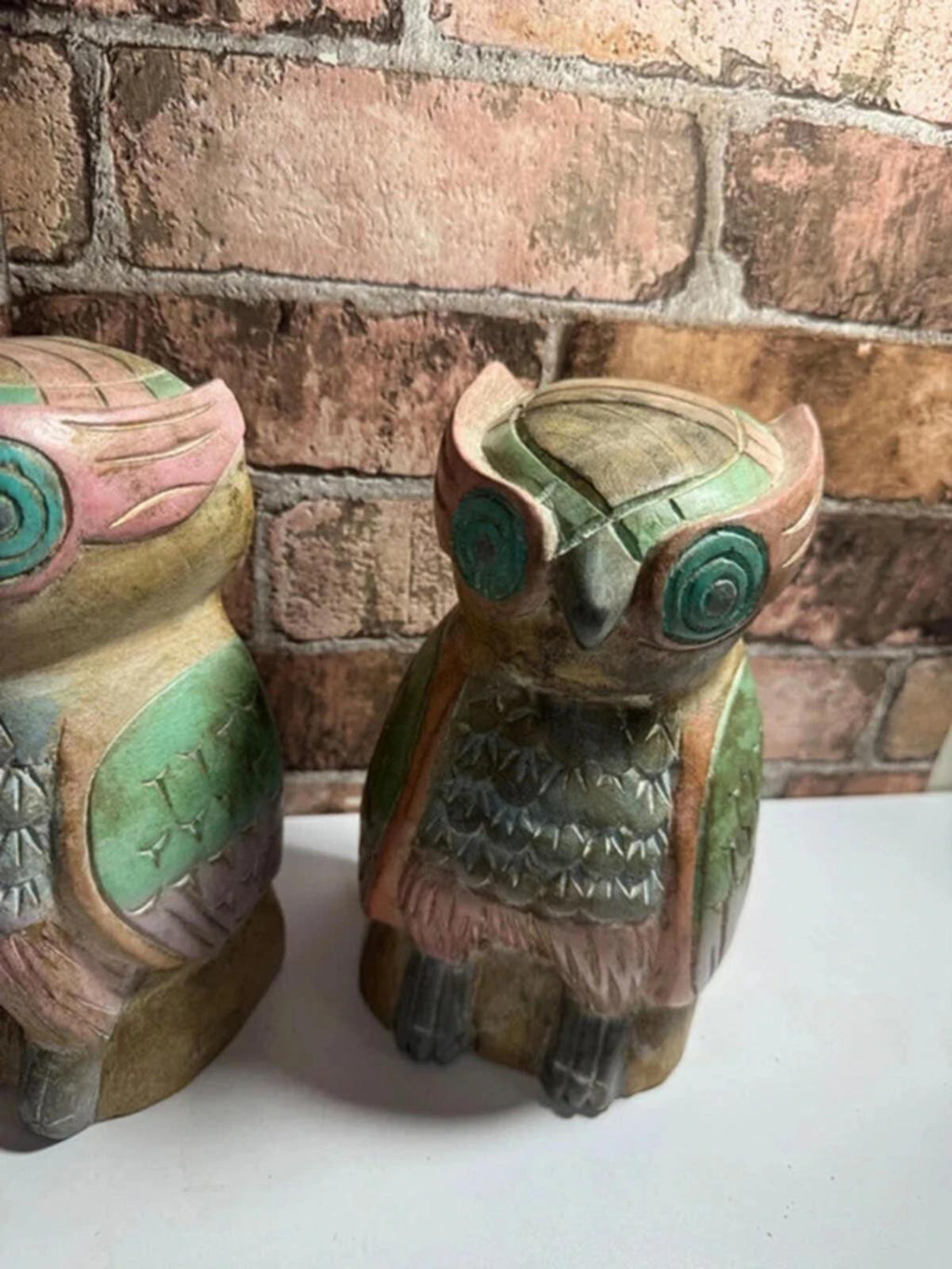 Wooden Vintage Owl Bookends
