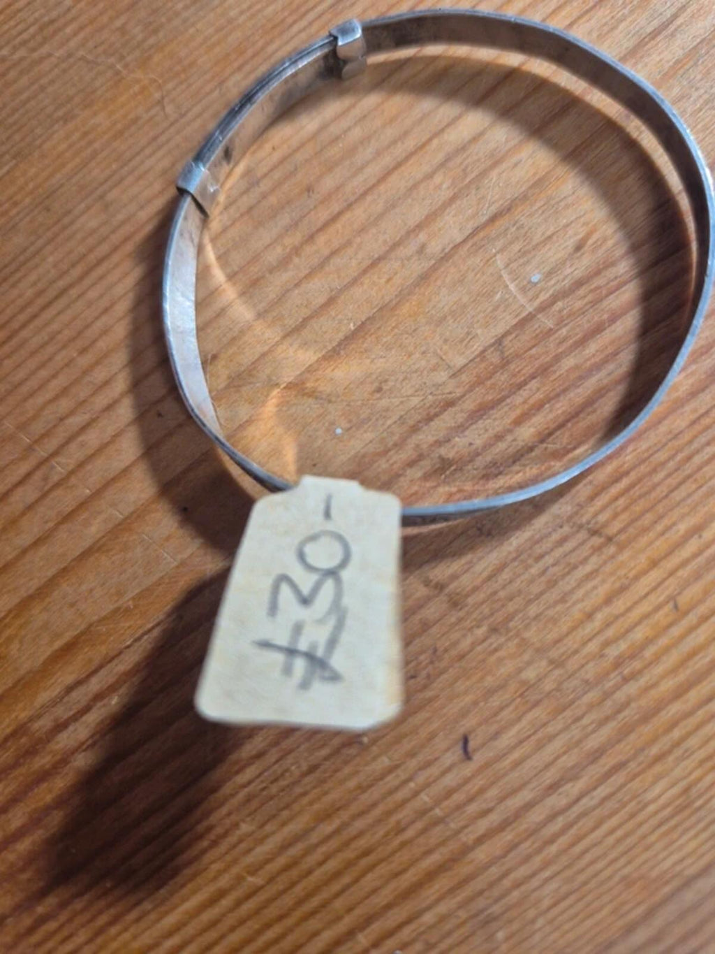 Silver christening bangle