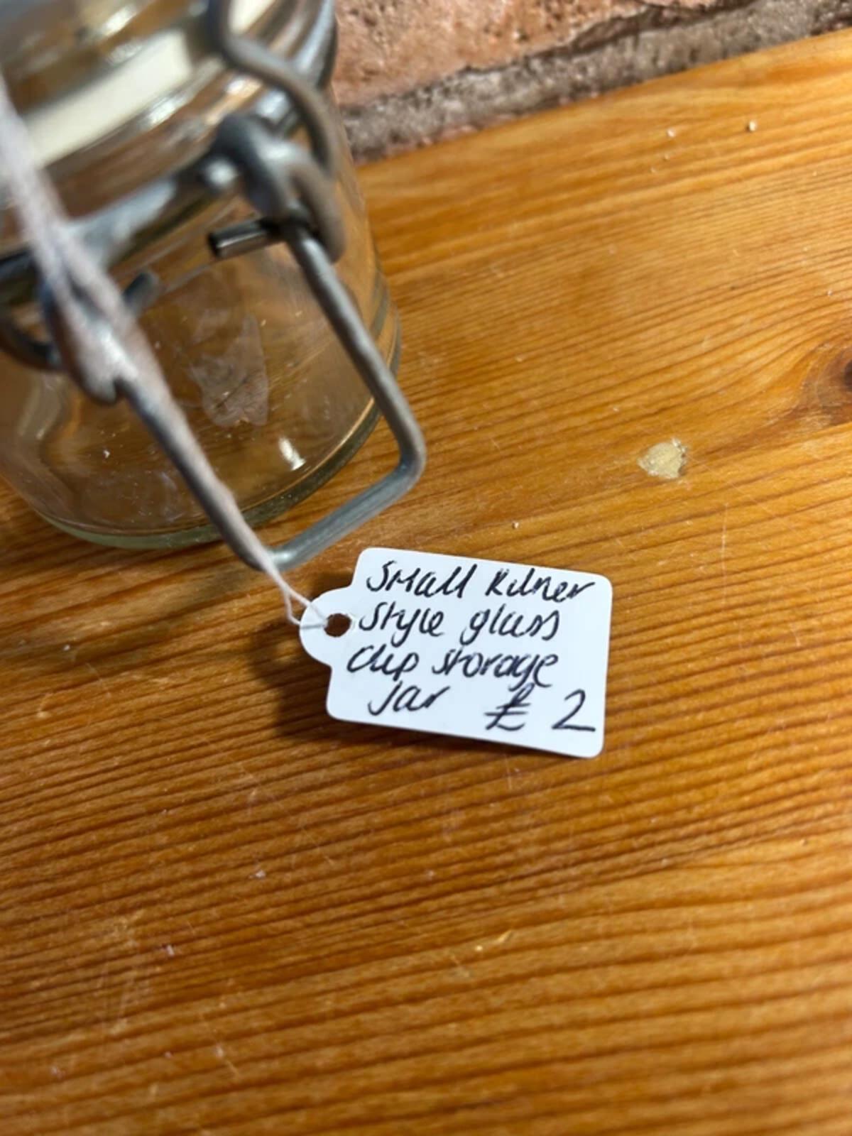 Small Clip Glass Storage Jar