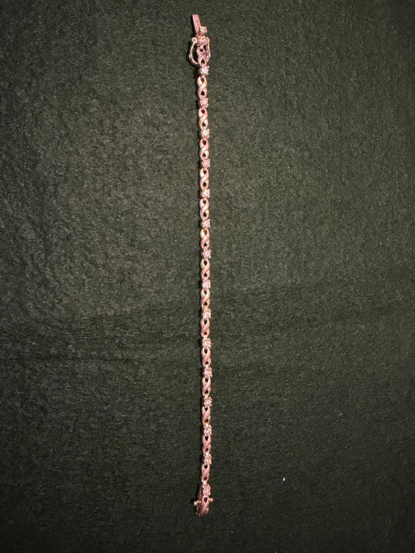 Silver 925 Hallmarked Criss Cross Bracelet