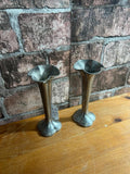 Vintage Silver Plated Pair of Bud Vases