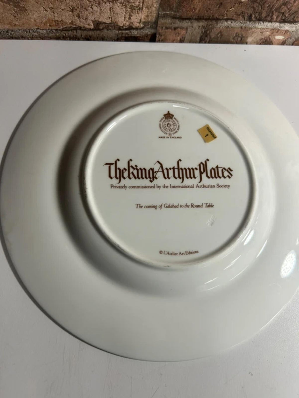 Royal Worcester Bone China King Arthur Plate