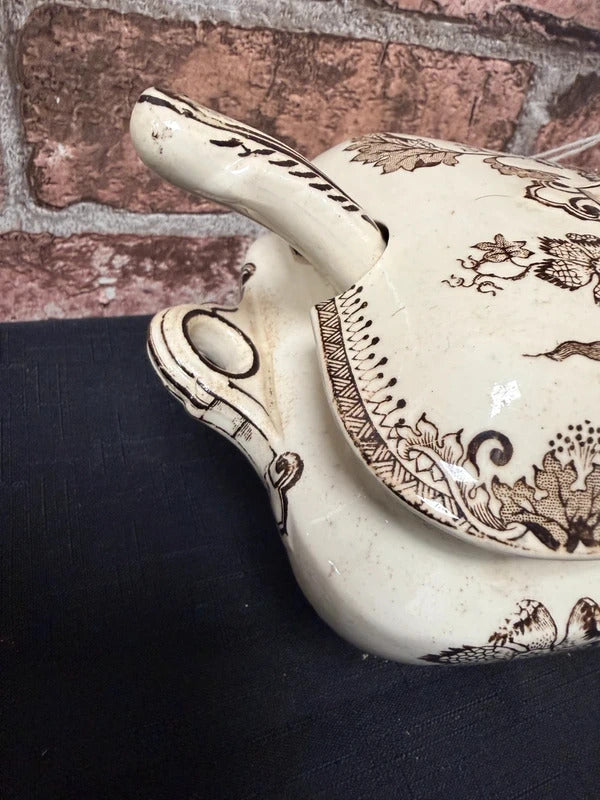 Chinese Plant J.F Wileman Small Tureen and Ladle