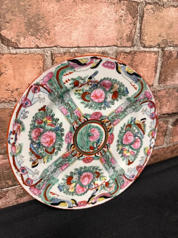 Vintage Chinese Famille Rose Medallion Porcelain Plate