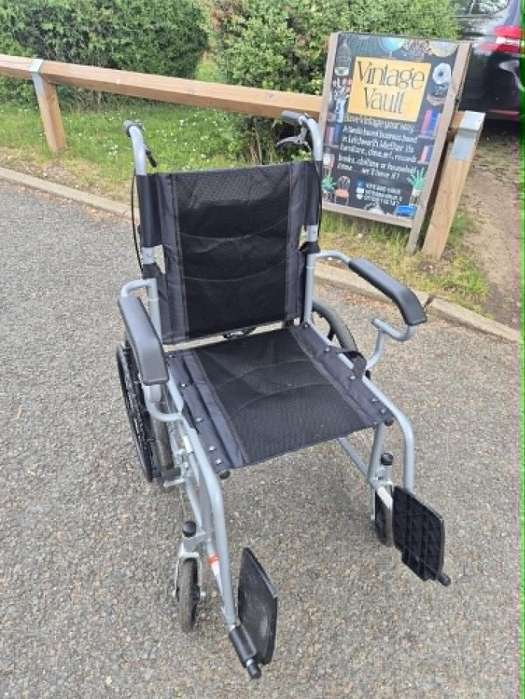 Silver and Black Wheelchair