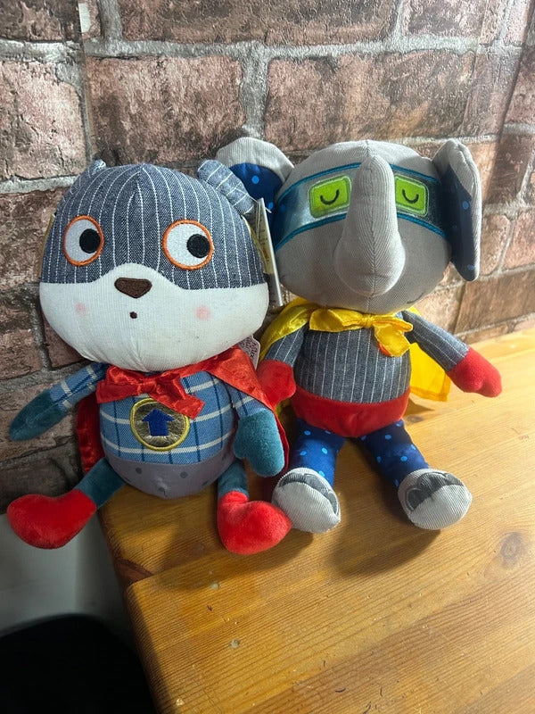 Pair of Wilberry Super Hero Teddy Plushies