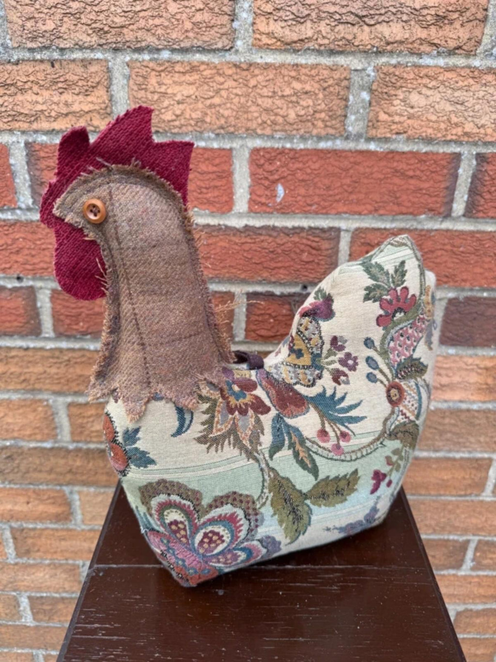 Tapestry Chicken Doorstop