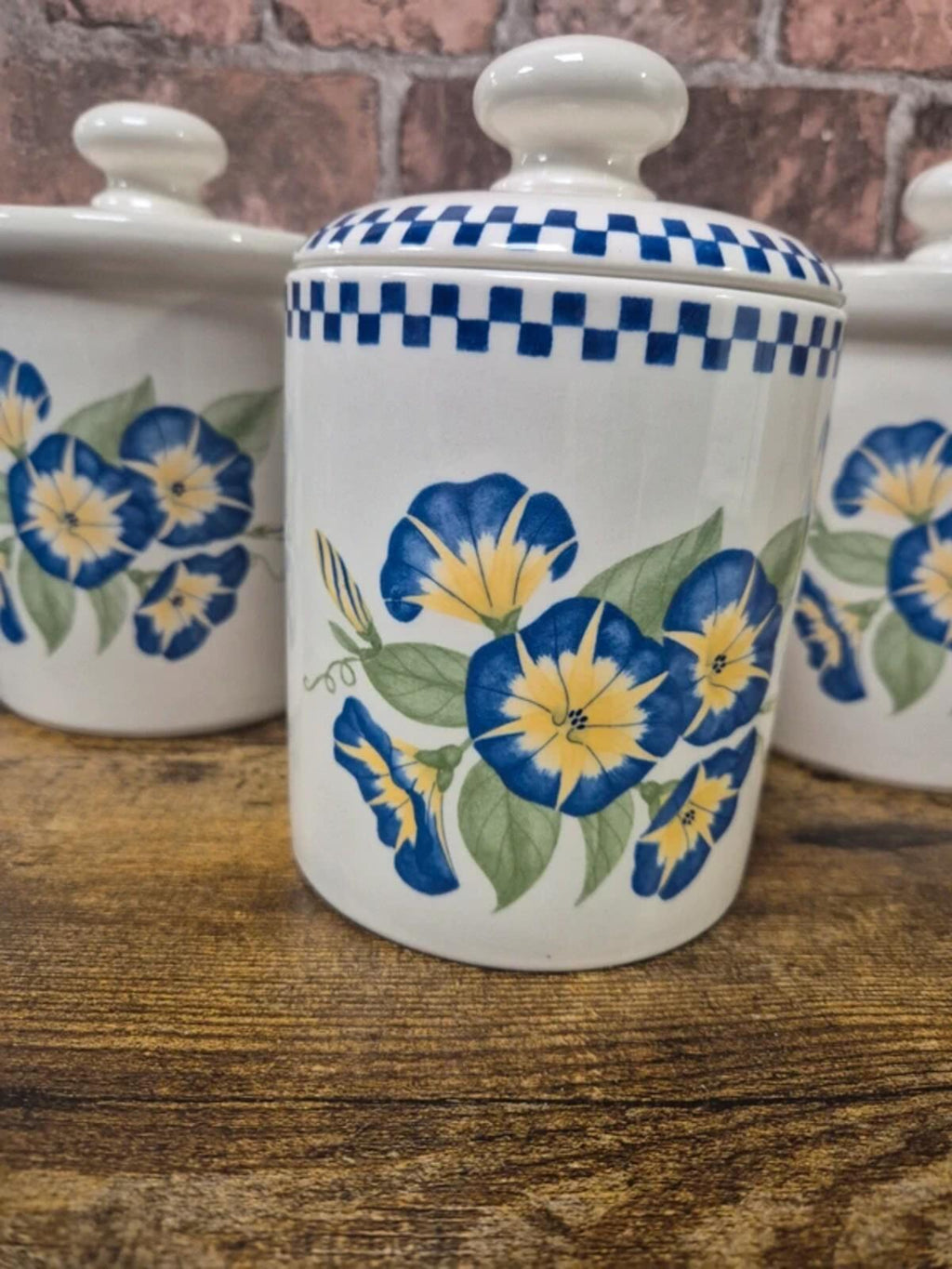 Poole Pottery 'Morning glory' ceramic jar set