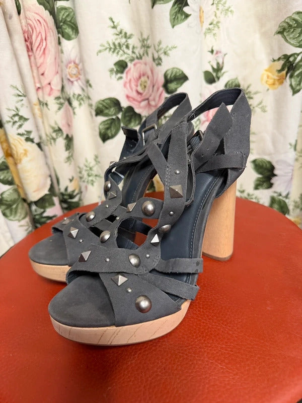 Carvela grey heels - size 4
