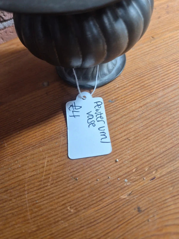 Pewter urn/vase