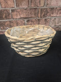 Lined wicker basket/planter