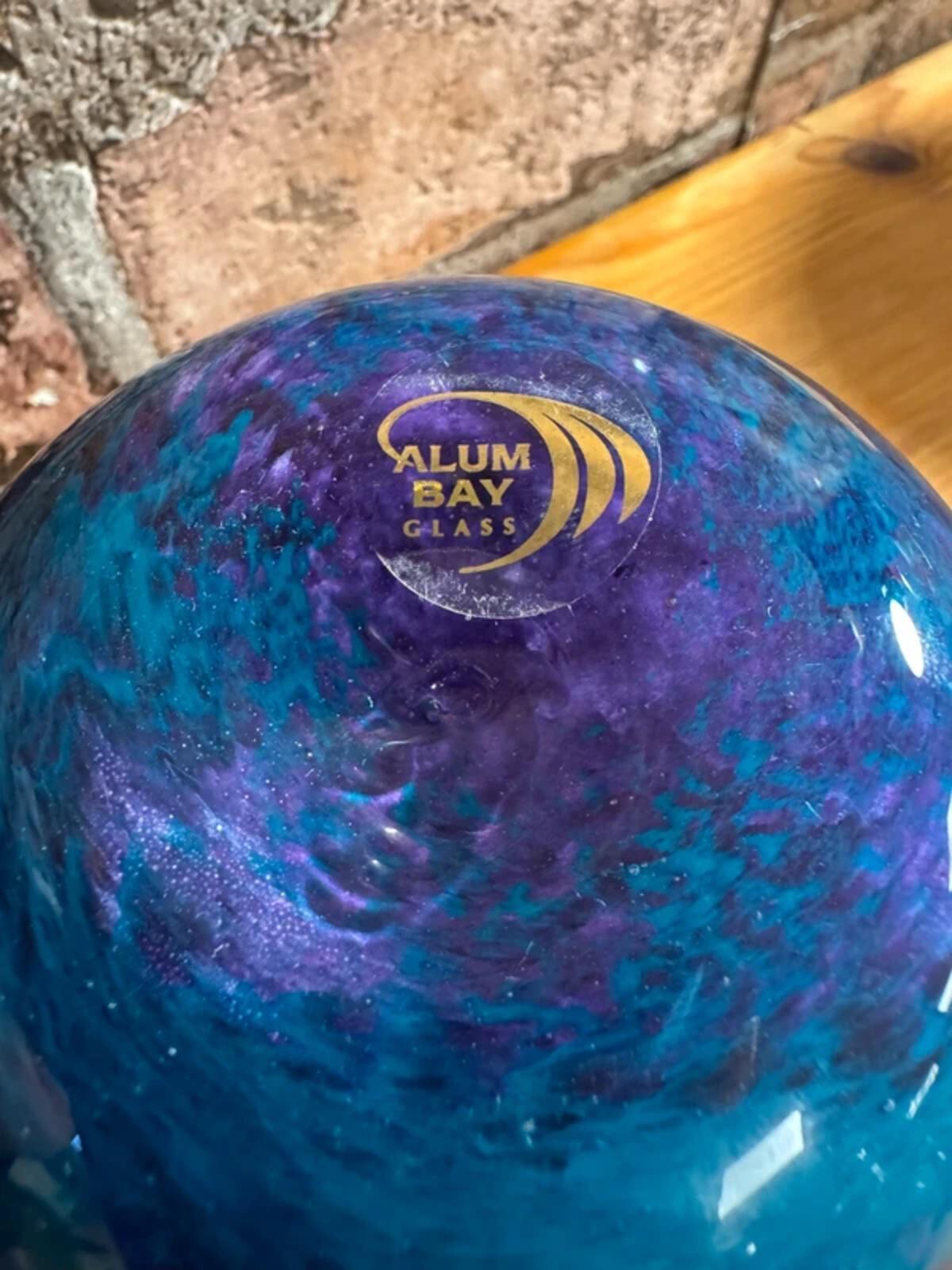 Alum Bay Glass Purple Swirl Vintage Vase