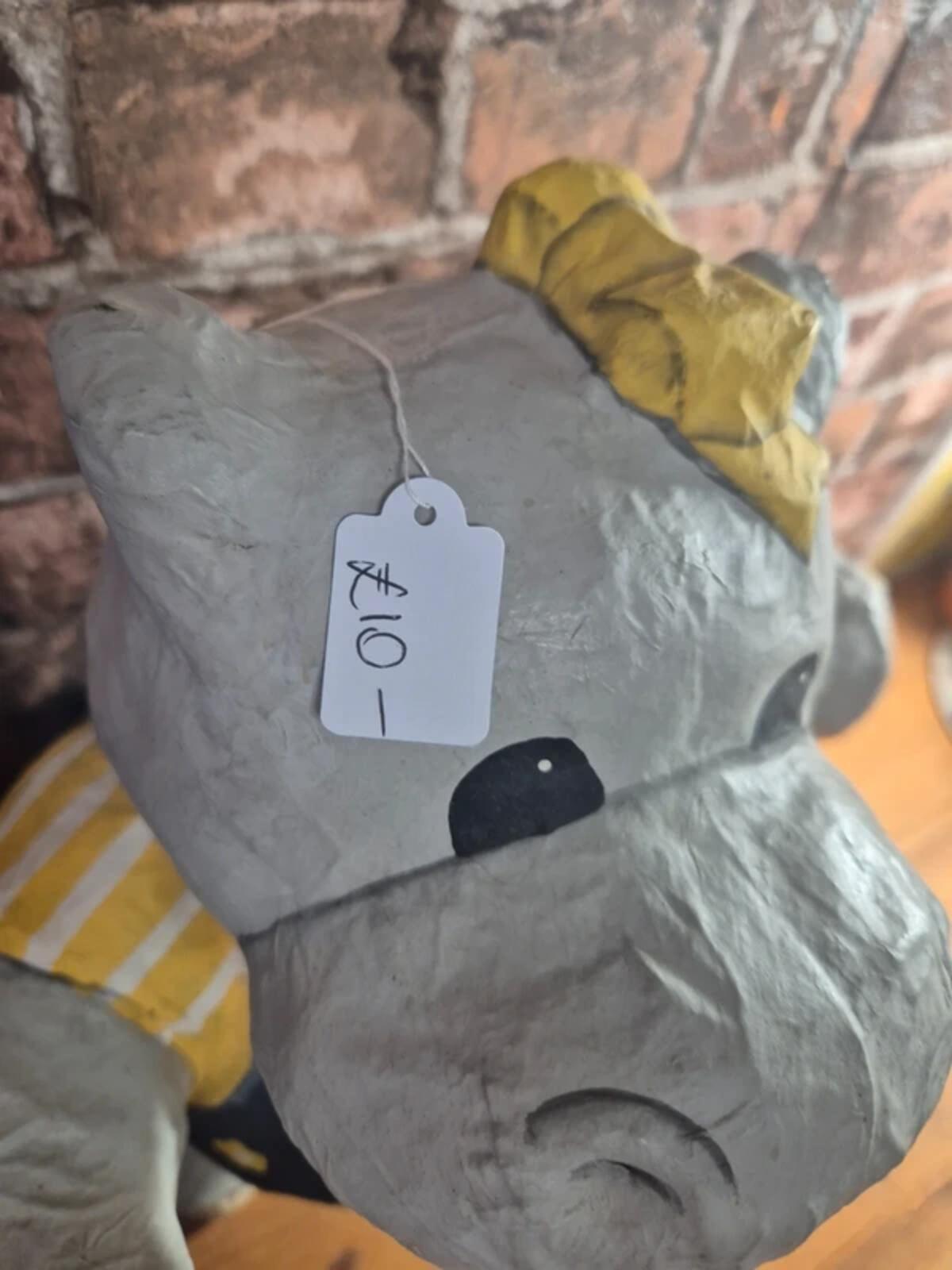 Vintage Paper Mache Hippo
