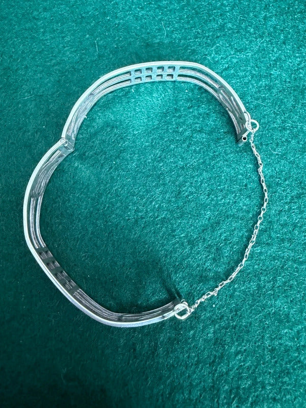 Sterling Silver Vintage Hinged Gate Bangle