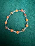 Sterling Silver and Amber Bracelet