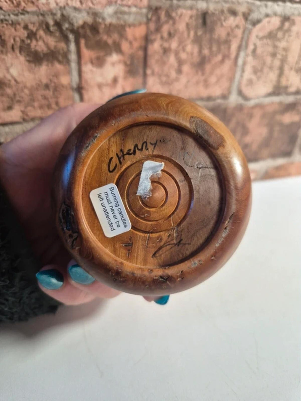 Cherrywood Candle Holder