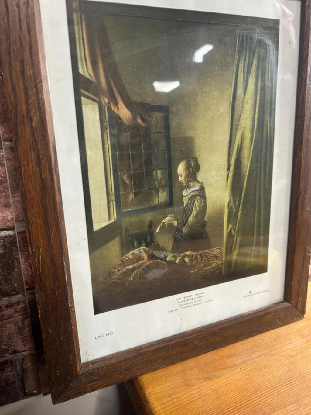 Jan Vermeer 'Girl Reading A Letter' Framed Print