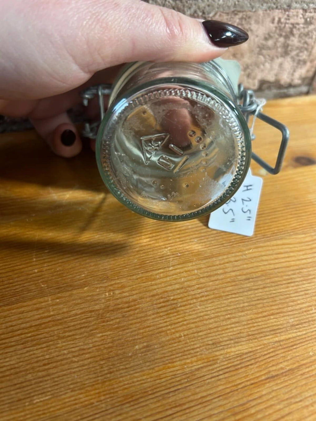 Small Clip Glass Storage Jar