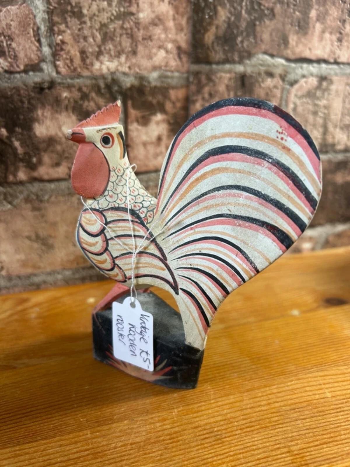 Vintage Wooden Rooster