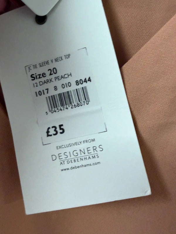 Jasper Conran Peach Blouse - Size 20