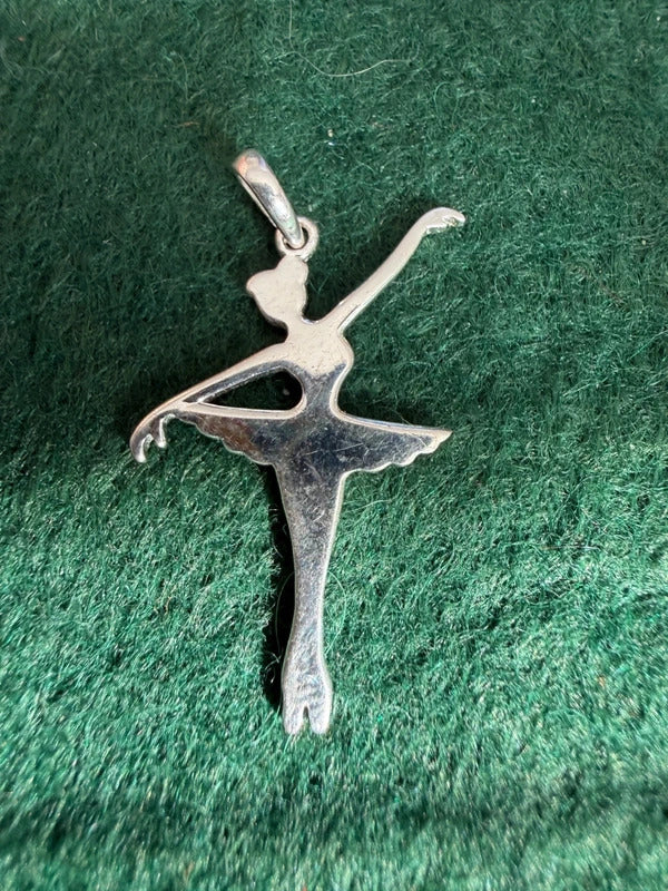 Silver Ballerina 925 Hallmarked Pendant