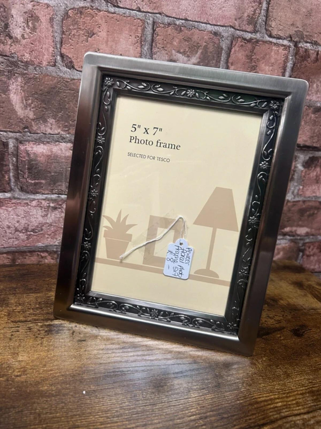 Pewter Floral Photo Frame